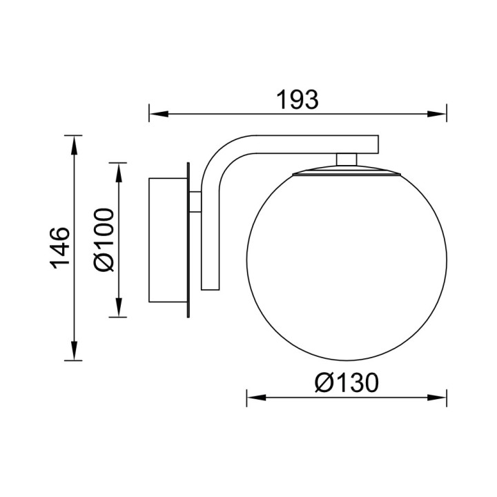 Braytron Απλίκα 1 x G9 μαύρη