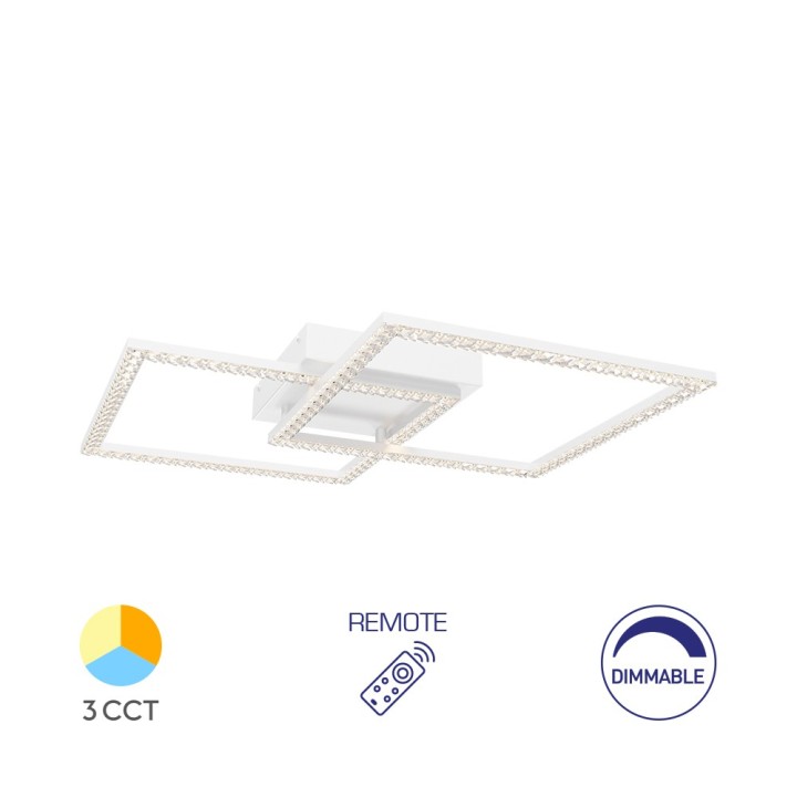 Braytron Οροφής led "Crystal" 55w 6050lm CCT με Control