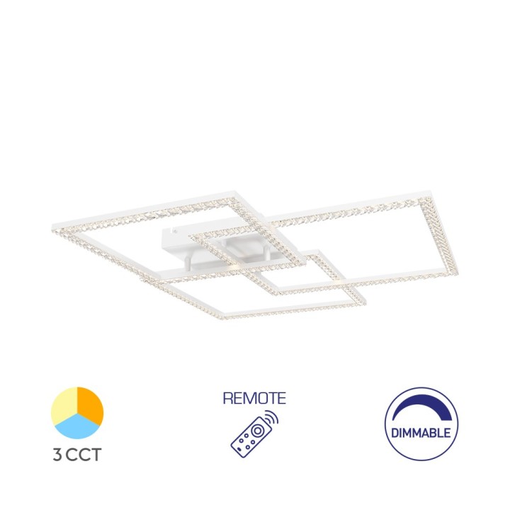 Braytron Οροφής led "Crystal" 80w 8800lm CCT με Control