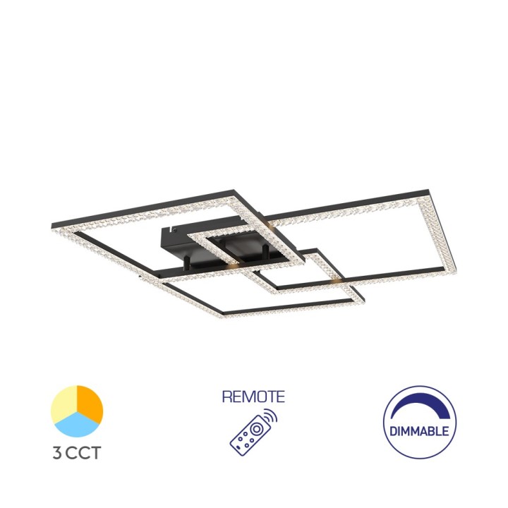 Braytron Οροφής led "Crystal" 80w 8800lm CCT με Control