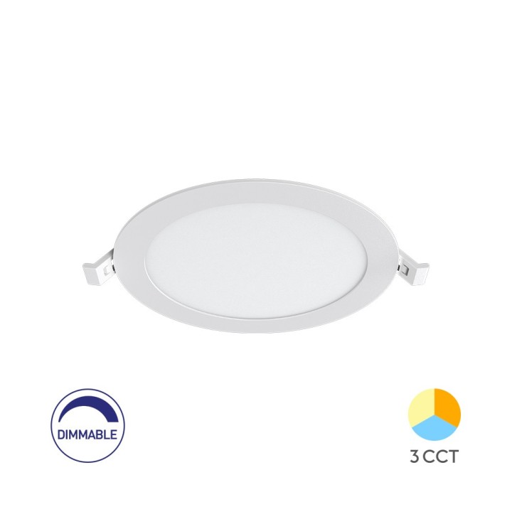 Braytron Πάνελ 12w 3CCT Dimmable Λευκό