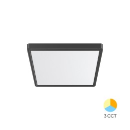 Braytron Πλαφονιέρα "Jade" slim 20W CCT Μαύρο 23x23