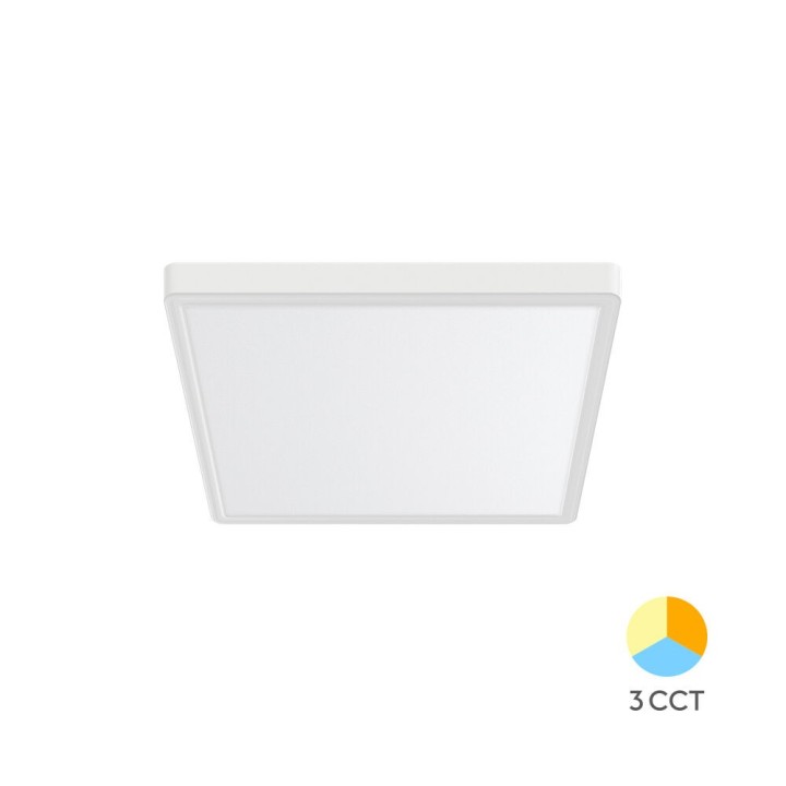 Braytron Πλαφονιέρα "Jade" slim 20W CCT Λευκή 23x23
