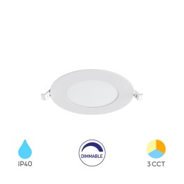 Braytron Πάνελ 6w CCT Dimmable Λευκό