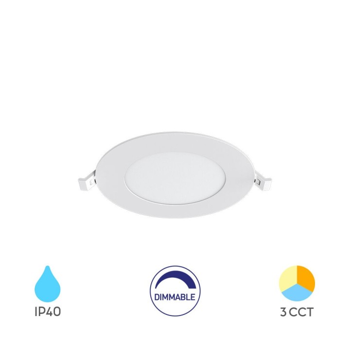 Braytron Πάνελ 6w CCT Dimmable Λευκό