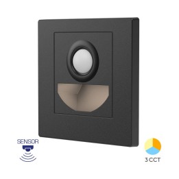 Braytron Απλίκα led "Step" 1,5w 90lm CCT Sensor Μαύρη