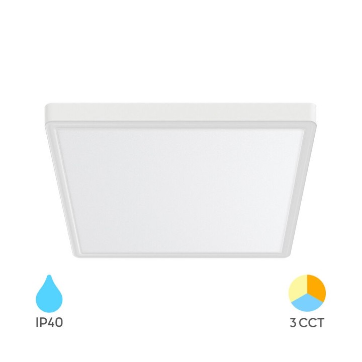 Braytron Πλαφονιέρα "Jade" slim 36W CCT Λευκό 40x40