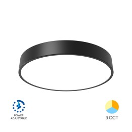 Braytron Πλαφονιέρα Blade 30w-36w-40w 3CCT Ø40cm Μαύρη