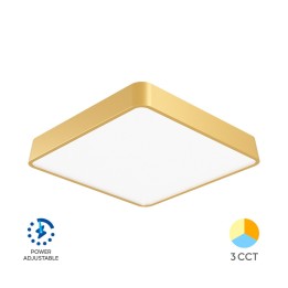 Braytron Πλαφονιέρα Blade 30w-36w-40w 3CCT, 40x40x6cm Χρυσή