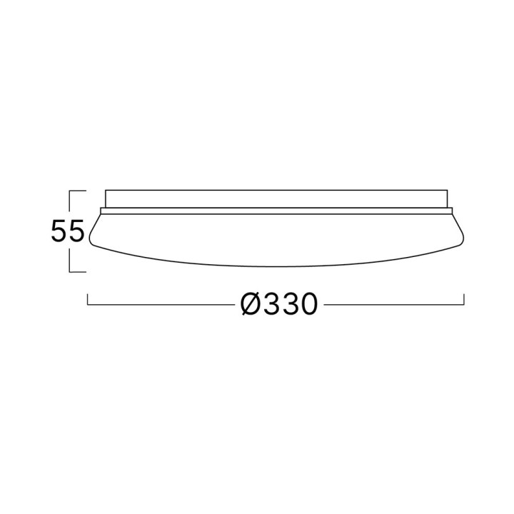 Braytron Πλαφονιέρα "Jade" 24w 2450lm 3cct ⌀33cm