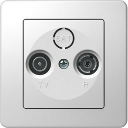 Πρίζα TV-R Τερματική 2dB Λευκό TEM