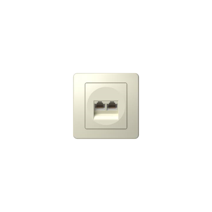 Διπλή Πρίζα Δικτύου RJ45 Μπεζ TEM