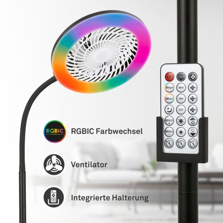 Briloner-Brilo Φωτιστικό δαπέδου led 13,8W + 4W ανεμιστήρας…