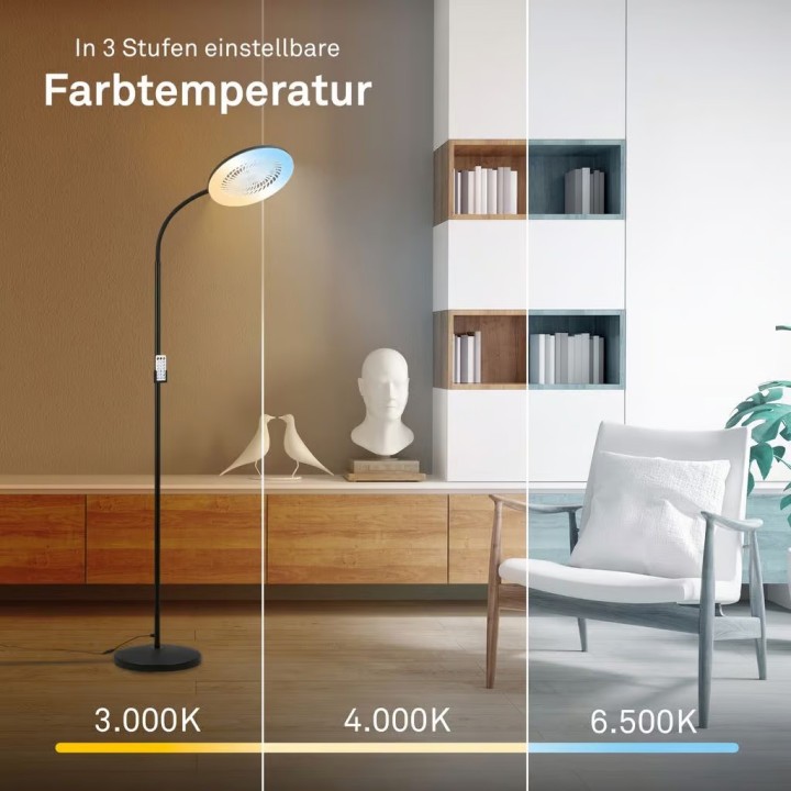 Briloner-Brilo Φωτιστικό δαπέδου led 13,8W + 4W ανεμιστήρας…