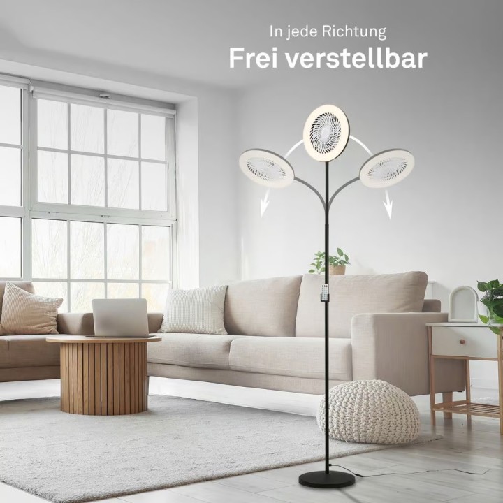 Briloner-Brilo Φωτιστικό δαπέδου led 13,8W + 4W ανεμιστήρας…