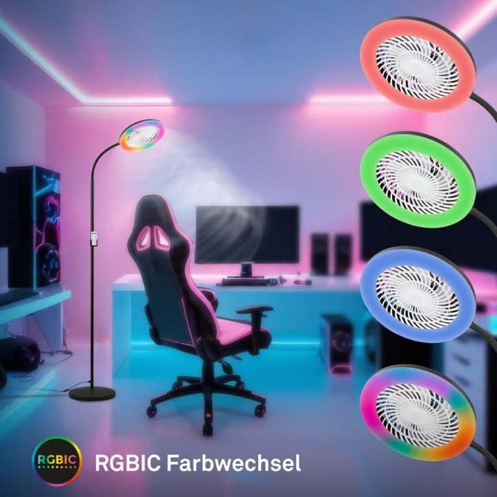 Briloner-Brilo Φωτιστικό δαπέδου led 13,8W + 4W ανεμιστήρας…
