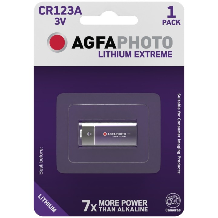 AGFA PHOTO CR123A LITHIUM EXTREME PHOTO BATTERY 3V