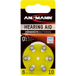 ANSMANN HEARING AID BATTERIES TYPE 10 / PR70 1.45V (6 ΤΜΧ.)