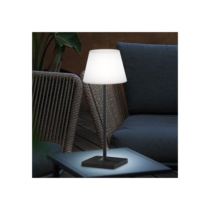 Wofi RECHARGEABLE TABLE LAMP IP54 1W BLACK