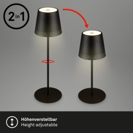 Briloner-Brilo Rechargeable table lamp IP44 "KIKI" 2.6w…
