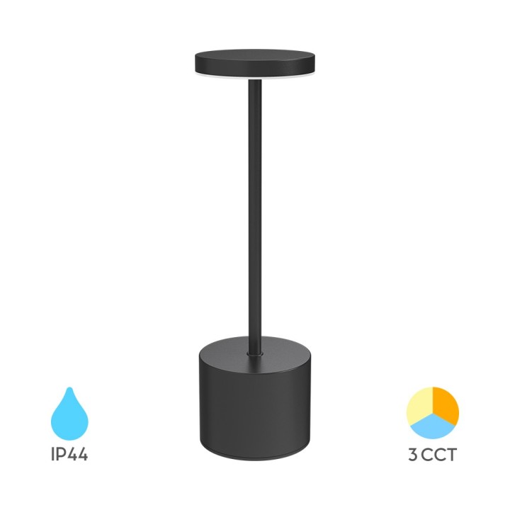 Braytron Rechargeable table lamp "Luxe" dimmable 2w 3CCT