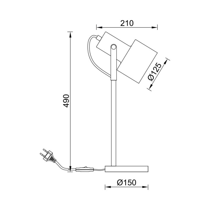 Braytron Table lamp 1 x E27 black
