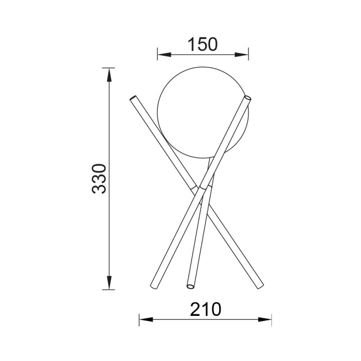 Braytron Πορτατίφ 1 x G9 μαύρο