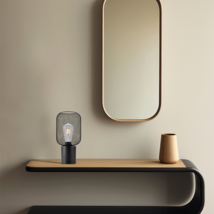 Braytron Table lamp 1 x E27 black/wood