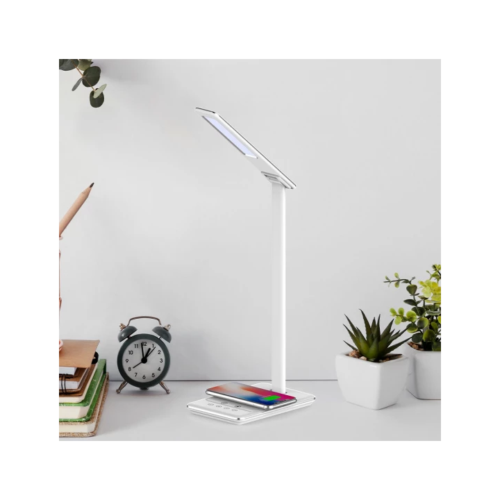 Braytron Φωτιστικό γραφείου led 5w CCT & ασύρματη φόρτιση