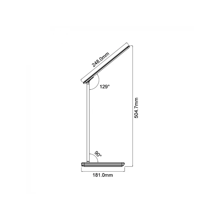 Braytron Φωτιστικό γραφείου led 5w CCT & ασύρματη φόρτιση