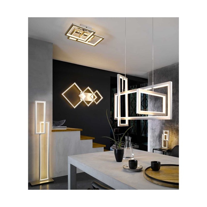 Wofi Οροφής led "Viso" 80w 6500lm Νίκελ Ματ