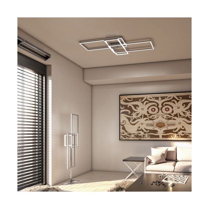 Wofi Οροφής led "zenit" 33w 2500lm Νίκελ Ματ