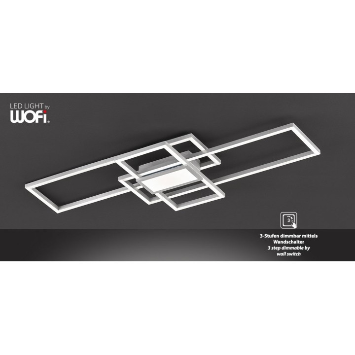 Wofi Οροφής led "zenit" 28w 2700lm Νίκελ Ματ