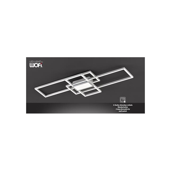 Wofi Οροφής led "zenit" 28w 2700lm Νίκελ Ματ
