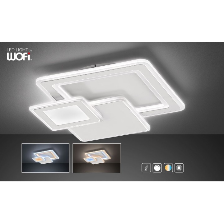 Wofi Οροφής Led "Mola" 36w 2900lm 3cct με control