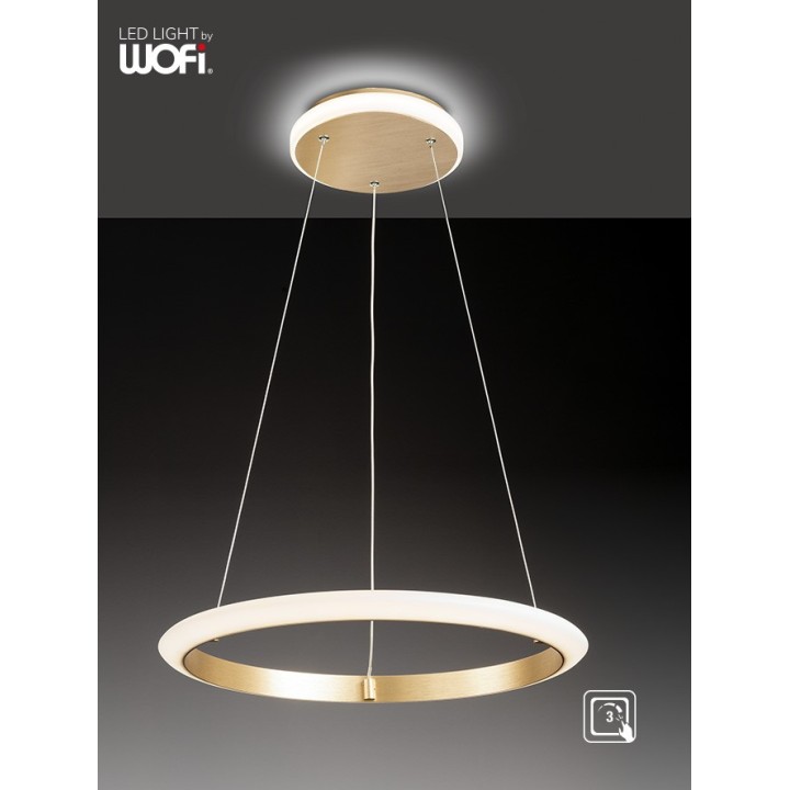 Wofi Κρεμαστό Led "Newa" 27,5w 2450lm Ø50cm χρυσό