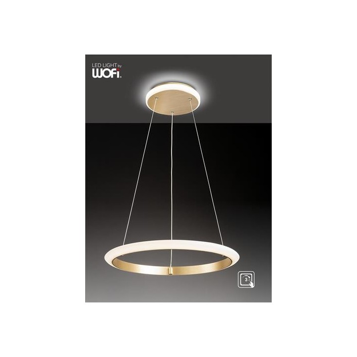 Wofi Κρεμαστό Led "Newa" 27,5w 2450lm Ø50cm χρυσό