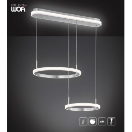 Wofi Κρεμαστό Led "Newa" 34w 2550lm Νίκελ ματ