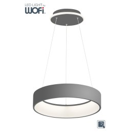 Wofi Κρεμαστό led "Shay" 36w 2520lm Ø45cm Ανθρακί