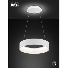 Wofi Κρεμαστό led "Shay" 31,5w 2500lm Ø45cm Λευκό