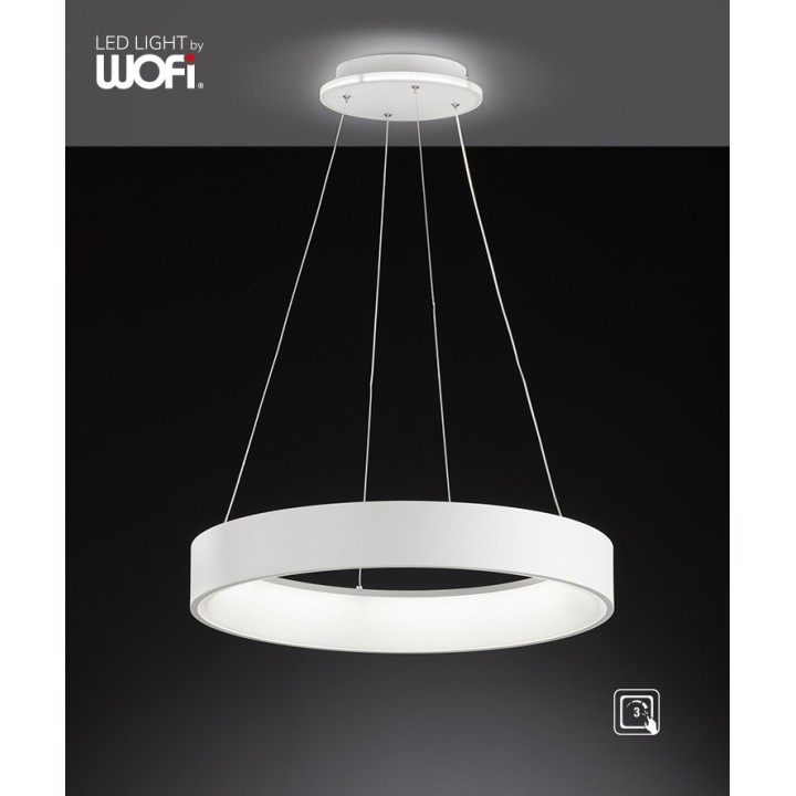Wofi Κρεμαστό led "Shay" 39w 3650lm Ø60cm Λευκό