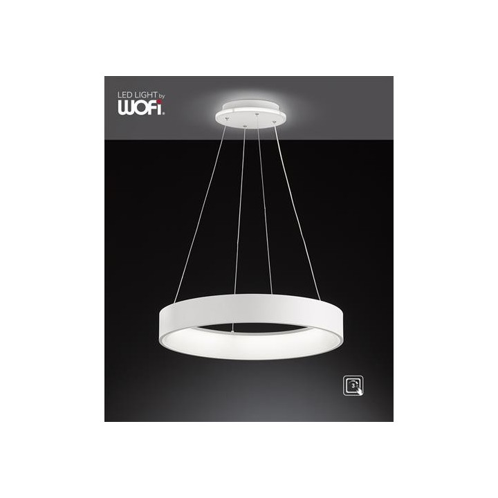 Wofi Κρεμαστό led "Shay" 39w 3650lm Ø60cm Λευκό