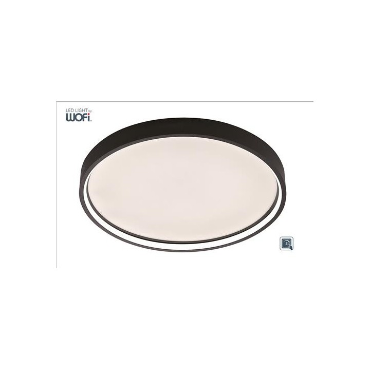 Wofi Πλαφονιέρα led "Dubai" Ø45 27,5w 2400lm Μαύρη