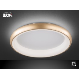 Wofi Πλαφονιέρα led "Poona" Ø60 38w 3200lm χρυσό ματ
