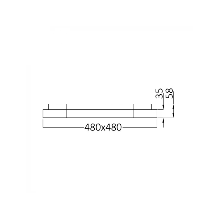 Braytron Πλαφονιέρα Bella 36W, CCT, 4260 lm, 48x48x5,8cm