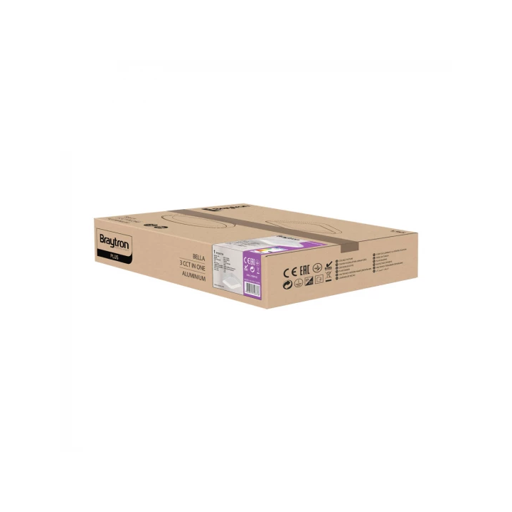 Braytron Πλαφονιέρα Bella 36W, CCT, 4260 lm, 48x48x8,3cm
