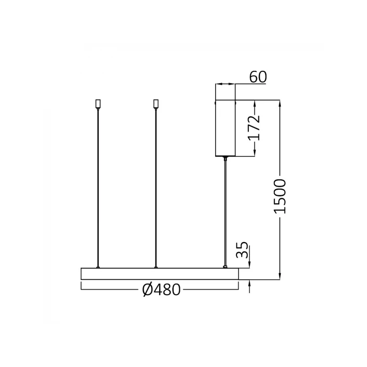 Braytron Κρεμαστό Led 36W Bella, CCT, 4260 lm, 48cm