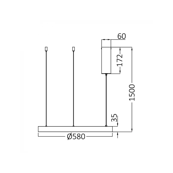 Braytron Κρεμαστό Led 46W Bella, CCT, 5200 lm, 58cm