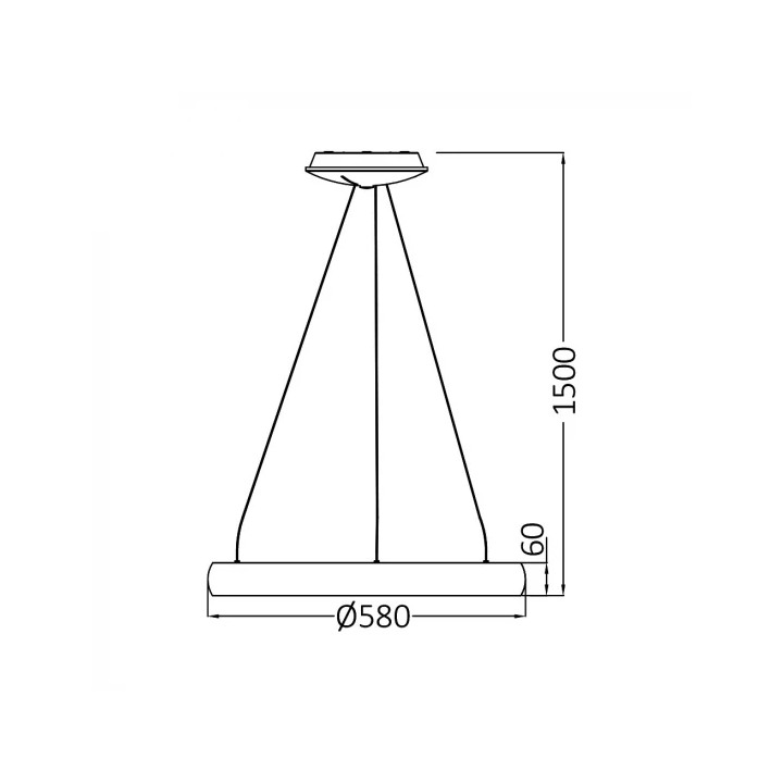 Braytron Κρεμαστό Led 46W Bella, CCT, 5200 lm, 58cm