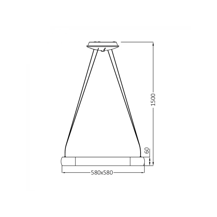 Braytron Κρεμαστό Led 46W Bella, CCT, 5200 lm, 58x58cm